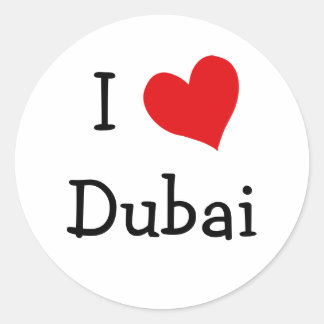 Ik hou van Dubai Ronde Sticker