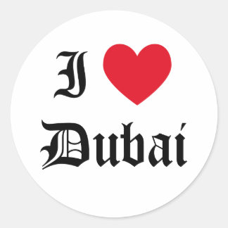 Ik hou van Dubai Ronde Sticker