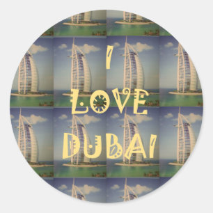Ik hou van Dubai Ronde Sticker