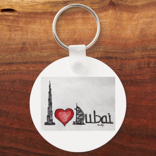 Ik hou van Dubai Sleutelhanger (Voorkant)
