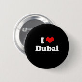 Ik hou van Dubai Tshirt Ronde Button 5,7 Cm (Voorkant /achterkant)