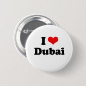 Ik hou van Dubai Tshirt Ronde Button 5,7 Cm (Voorkant /achterkant)