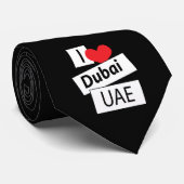 Ik hou van Dubai UAE Stropdas (Opgerold)