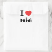 Ik hou van Dubai Vierkante Sticker (Tas)