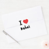 Ik hou van Dubai Vierkante Sticker (Envelop)