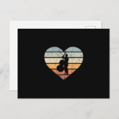 Ik hou van dubbel-bassendrukhart briefkaart (Voorkant / Achterkant)