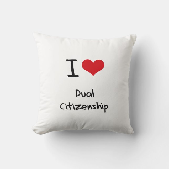 Ik hou van dubbel burgerschap kussen (Voorkant)