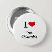 Ik hou van dubbel burgerschap ronde button 7,6 cm (Voorkant /achterkant)