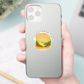 Ik hou van dubbele cheeseburgers sticker (Telefoon)
