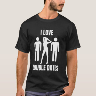 Ik hou van dubbele dates Funny Swingers Lifestyle T-shirt