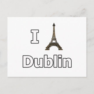 Ik hou van Dublin-toerisme. Briefkaart