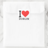 Ik hou van Dublin  Vierkante Sticker (Tas)