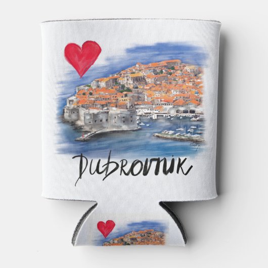 Ik hou van Dubrovnik Blikjeskoeler (Voorkant)