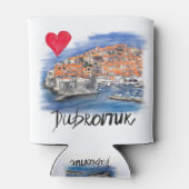 Ik hou van Dubrovnik Blikjeskoeler (Achterkant)