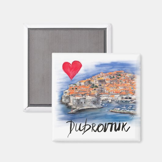 Ik hou van Dubrovnik Magneet (Voorkant / Achterkant)