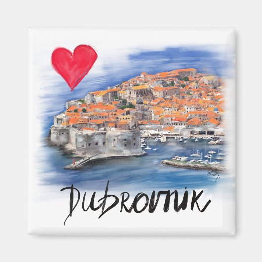 Ik hou van Dubrovnik Magneet (Voorkant)