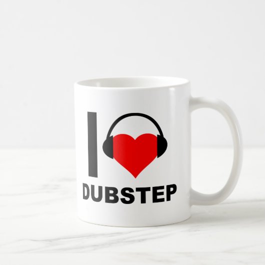 Ik Hou Van Dubstep Grappige Mok (Rechts)