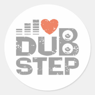 Ik hou van Dubstep Ronde Sticker