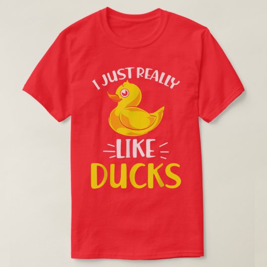 Ik hou van Ducks Ducky Bath Speelgoed Cute Rubbe T-shirt (Design voorkant)