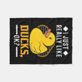 Ik hou van Ducks Fleece Deken (Voorkant (Horizontaal))