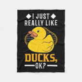 Ik hou van Ducks Fleece Deken (Voorkant)