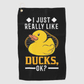 Ik hou van Ducks Golfhanddoek (Voorkant)