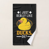 Ik hou van Ducks Handdoek (Handdoek)