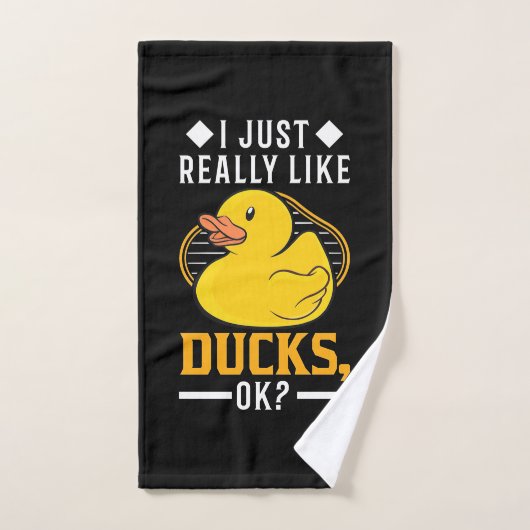 Ik hou van Ducks Handdoek (Handdoek)