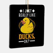 Ik hou van Ducks Keramisch Ornament (Rechts)