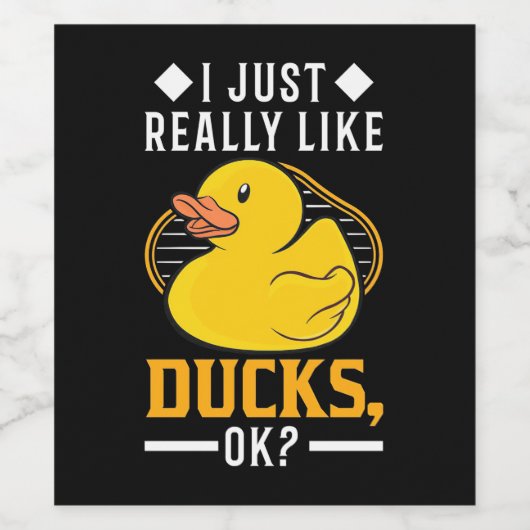 Ik hou van Ducks Wijn Etiket (Enkel label)