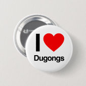 ik hou van dugongs ronde button 5,7 cm (Voorkant /achterkant)