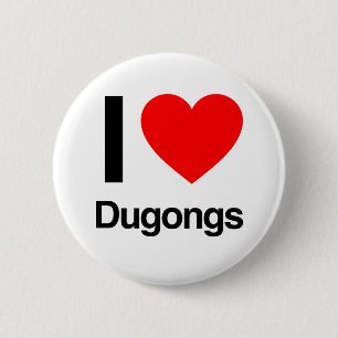ik hou van dugongs ronde button 5,7 cm