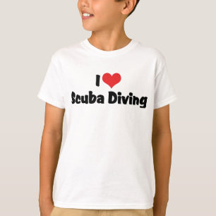 Ik hou van duiken met hart - Oceaan diepzee liefhe T-shirt