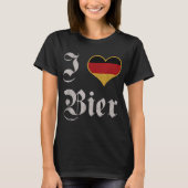 Ik hou van Duits Beer Oktoberfest München Drink Bi T-shirt (Voorkant)