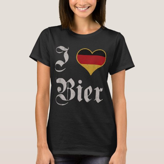 Ik hou van Duits Beer Oktoberfest München Drink Bi T-shirt (Voorkant)