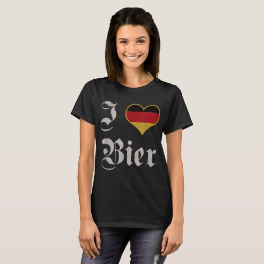 Ik hou van Duits Beer Oktoberfest München Drink Bi T-shirt (Voorkant volledig)