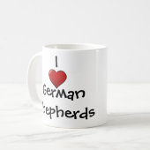 Ik hou van Duitse herders Koffiemok (Voorkant links)