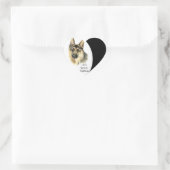 Ik hou van Duitse herdershond, huisdier met hart Sticker (Tas)