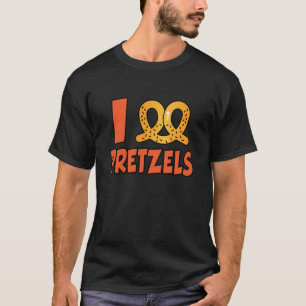Ik hou van duitse zoute pretzels koekjes t-shirt