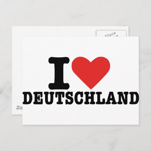 Ik hou van Duitsland Briefkaart (Voorkant / Achterkant)