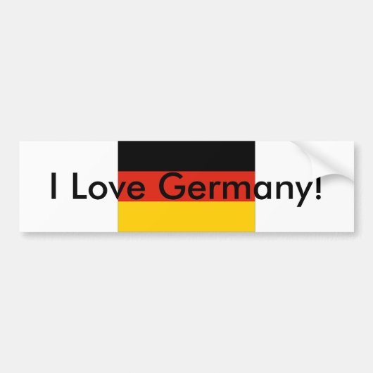 Ik hou van Duitsland! Bumpersticker (Voorkant)