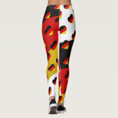 Ik hou van Duitsland, Duits vlag, hartspatroon Leggings (Achterkant)