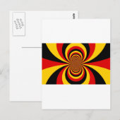 Ik hou van Duitsland Nationale vlag kleuren Art Pr Briefkaart (Voorkant / Achterkant)