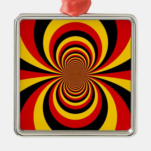 Ik hou van Duitsland Nationale vlag kleuren Art Pr Metalen Ornament (Voorkant)