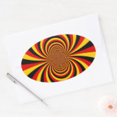 Ik hou van Duitsland Nationale vlag kleuren Art Pr Ovale Sticker (Envelop)