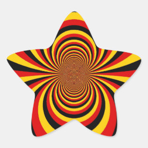Ik hou van Duitsland Nationale vlag kleuren Art Pr Ster Sticker