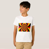Ik hou van Duitsland Nationale vlag kleuren Art Pr T-shirt (Voorkant volledig)
