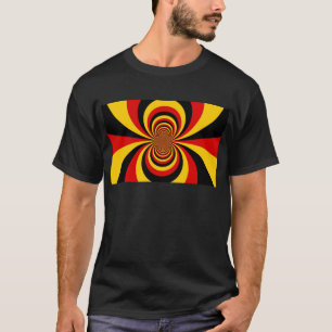 Ik hou van Duitsland Nationale vlag kleuren Art Pr T-shirt