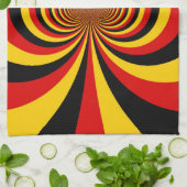 Ik hou van Duitsland Nationale vlag kleuren Art Pr Theedoek (Gevouwen)