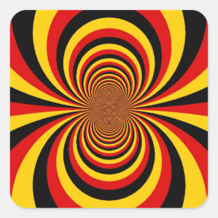 Ik hou van Duitsland Nationale vlag kleuren Art Pr Vierkante Sticker